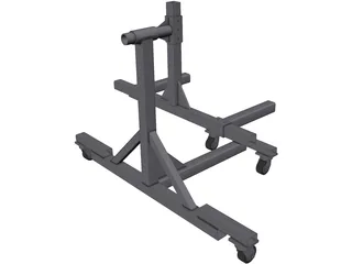 Automotive Rotisserie End Stand 3D Model preview