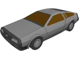 DMC DeLorean (1980) 3D Model preview