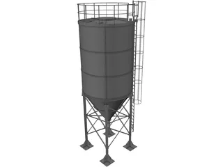 Cement Silo 3D Model preview