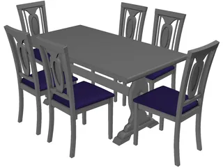 Table Chinese Style 3D Model preview