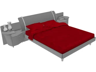 Bed Artistic 3D Model preview