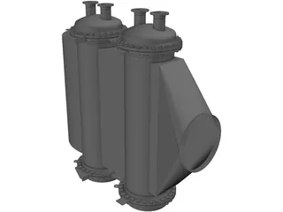 Condensing Gas Heat Exchanger 3D Model preview