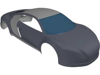 Audi R8 Body 3D Model preview