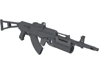 AK-74M 3D Model preview