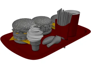 McDonalds Food 3D Model preview
