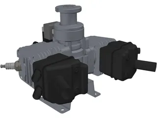 Zenoah G80 Twin Engine 3D Model preview