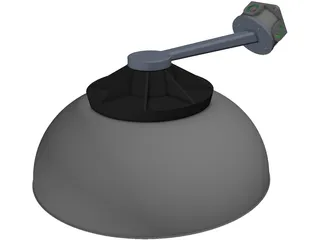 Industrial Lamp Explosion Poof 3D Model preview