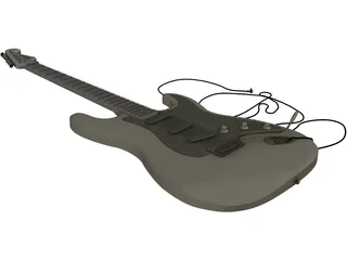 Fender Stratocaster Guitar 3D Model preview