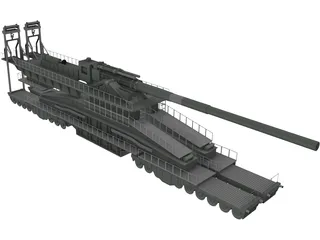 Schwerer Gustav Dora 3D Model preview
