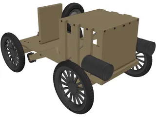 Soap Box Derby Car 3D Model preview