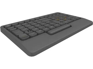 Abbreviated Left Hand Keyboard 3D Model preview