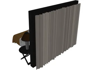 Fancy Couples Bed 3D Model preview