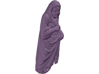 Classical Statue Woman 3D Model preview