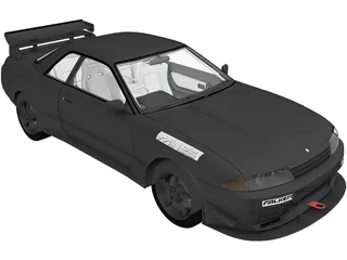 Nissan Skyline Mines R32 (1993) 3D Model preview