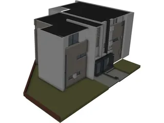 Little Hospital Building 3D Model preview