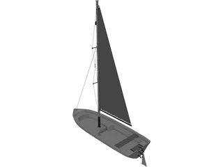 Small Boat 3D Model preview