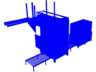 Top Load Palletizer with Pallet Destacker 3D Model preview