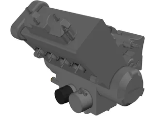 Honda CBR600RR Engine 3D Model preview