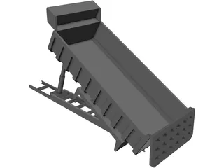 Tipper Lorry Isuzu FQR Chassis 3D Model preview