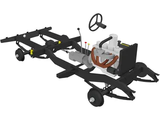 Chassis Land Rover 3D Model preview