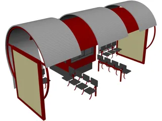 Bus Stop 3D Model preview