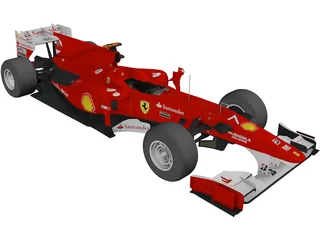 Ferrari F1 F10 (2010) 3D Model preview