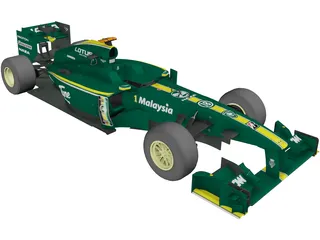 Lotus T127 F1 (2010) 3D Model preview