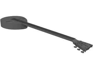 Alien Head Acoustic Guitar 3D Model preview