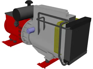 Diesel Generator 3D Model preview