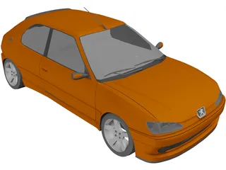 Peugeot 306 GTi 3D Model preview