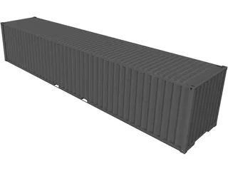 Shipping Container 40` ISO 3D Model preview