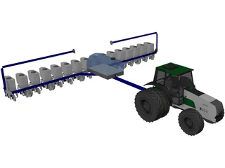 Kinze Corn Planter 3D Model preview