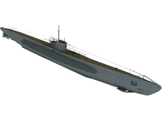 Uboat Type VII 3D Model preview