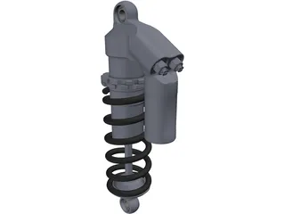 Ohlins TTX-25 Damper w/ Spring 3D Model preview