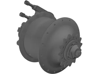 Rohloff Hub 3D Model preview