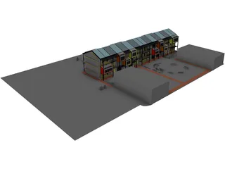 Social House A Class 3D Model preview