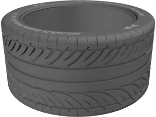 Hankook Ventus V12 Evo K110 Tire 305/25ZR 20 3D Model preview