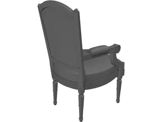 Classic Arm Chair 3D Model preview