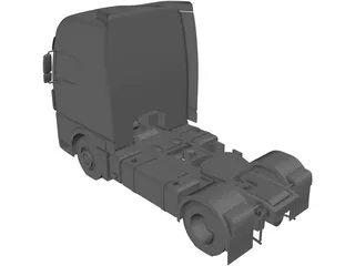 European Cab Over Truck 3D Model preview