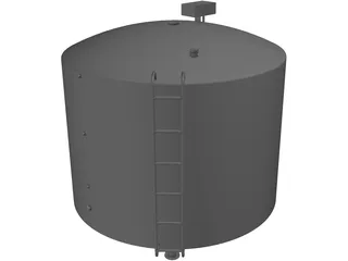 Milk Silo 3D Model preview