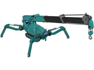 Maeda MC 285 Mini Crawler Crane 3D Model preview