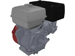 Honda GX340 Engine 3D Model preview