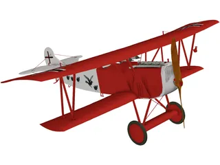 Fokker R7 3D Model preview