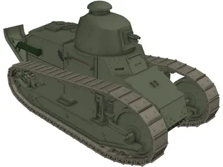 Renault FT-17 3D Model preview