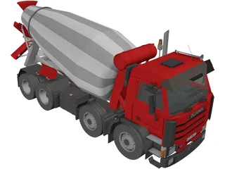 Scania 400 Cement Mixer 3D Model preview