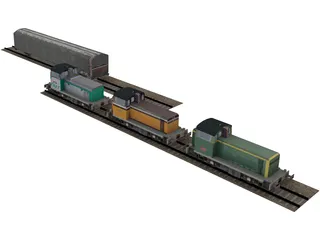 Trains Collection 3D Model preview