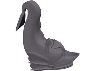 Fish Mythology Dolphin 3D Model preview