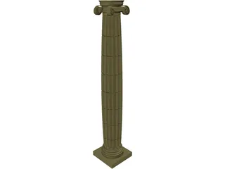 Ionic Column 3D Model preview