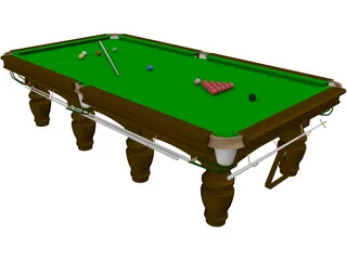 Pool Table 3D Model preview
