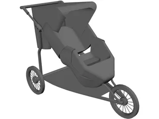Baby Carriage 3D Model preview